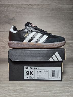 Adidas Samba J Toddler Size 9k (9c) Black White Gum New In Box IF1945